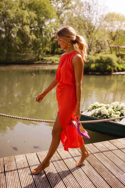 Women's Breathable Cotton Midi Dress | Polished Elegant Summer Style - Velshara store