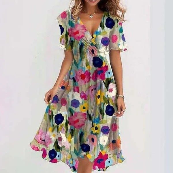Women's Breathable Cotton Summer Dress | Flowing Lightweight Casual Outfit - Velshara store