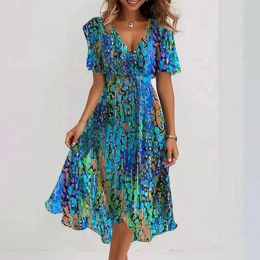 Women's Breathable Cotton Summer Dress | Flowing Lightweight Casual Outfit - Velshara store