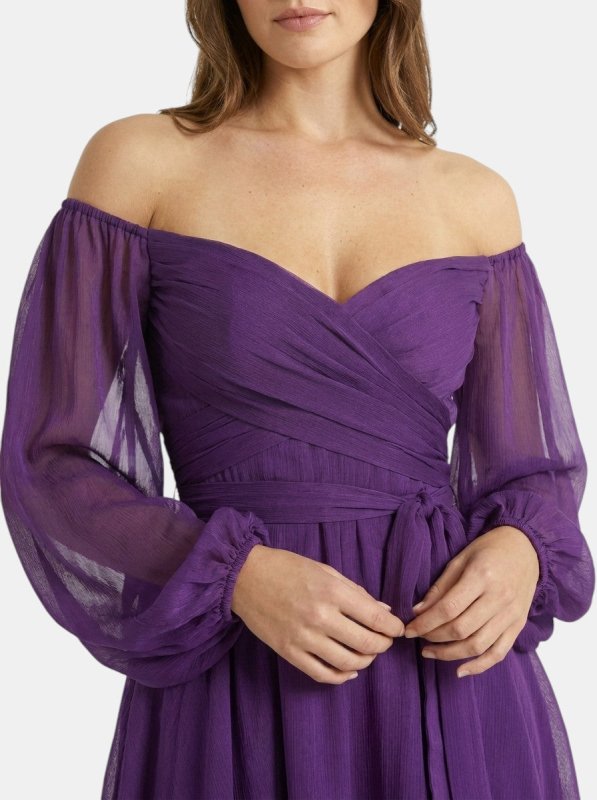Women's Breathable Fabric Mini Dress | Elegant Wrap Summer Dress with Pleated Skirt - Velshara store
