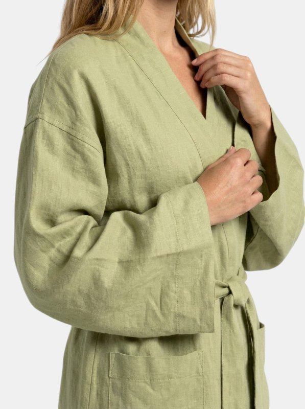 Women's Breathable Linen Kimono Dress | Airy Bohemian Summer Outfit - Velshara store