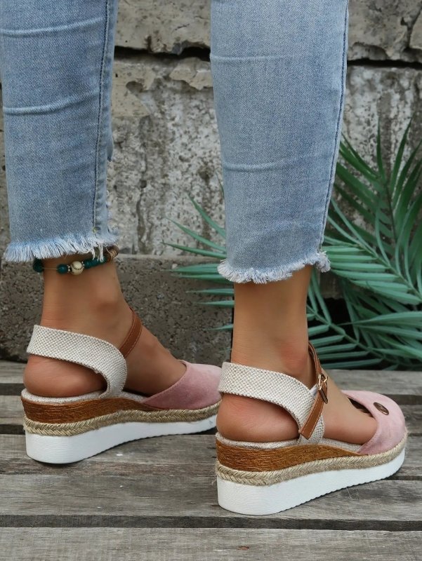 Women's Breathable Woven Sandals | Chic Orthopedic Cushioned Espadrilles - Velshara store