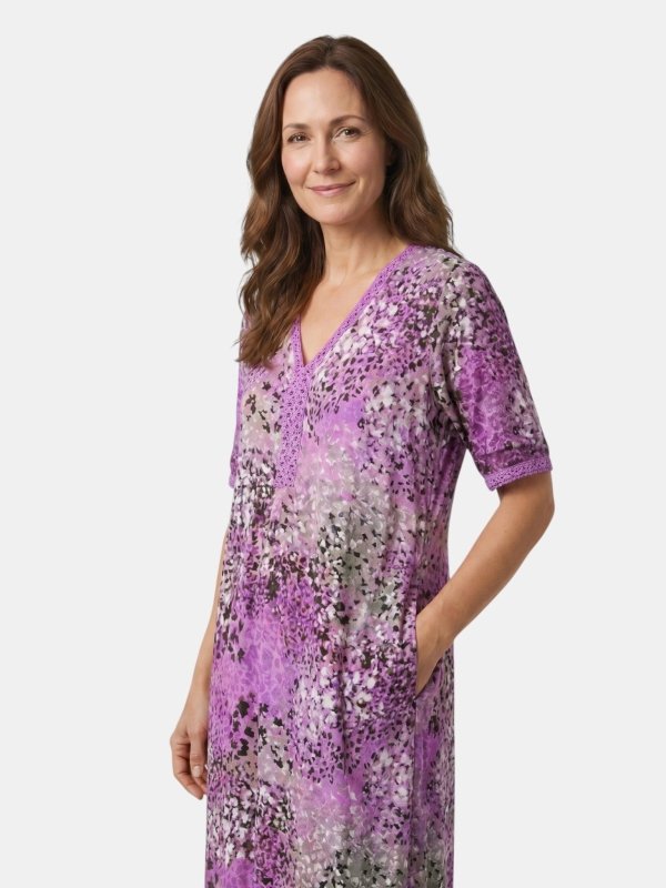 Women's Colorful Printed Midi Dress | Relaxed Fit Summer Dress for Casual Wear - Velshara store