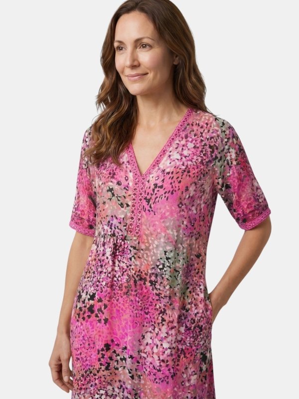 Women's Colorful Printed Midi Dress | Relaxed Fit Summer Dress for Casual Wear - Velshara store