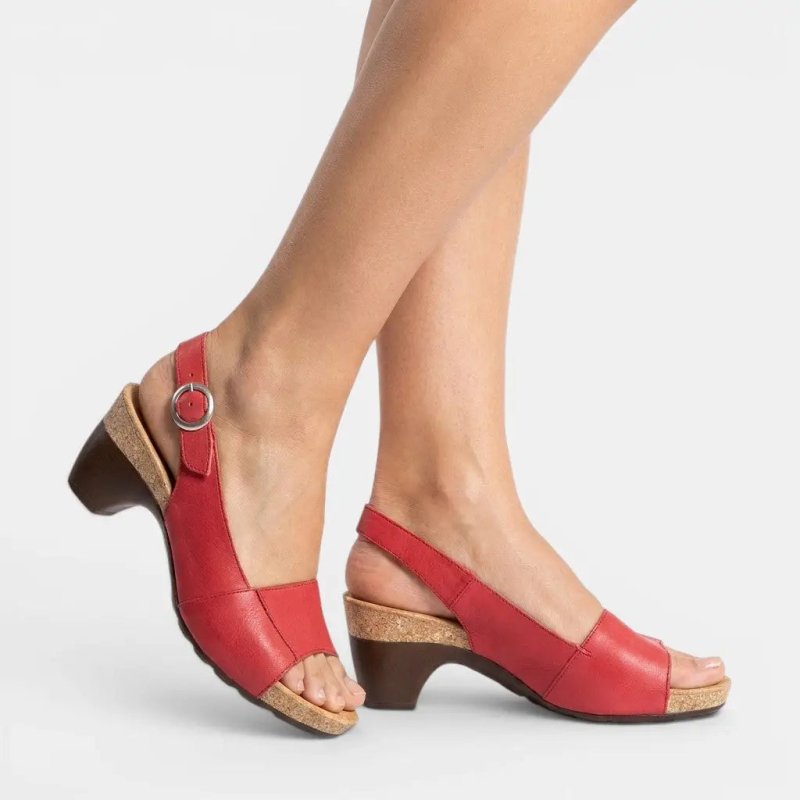 Women's Comfortable Cork Block Heel Slingback Sandals | Elegant Peep - Toe Design for Summer - Velshara store