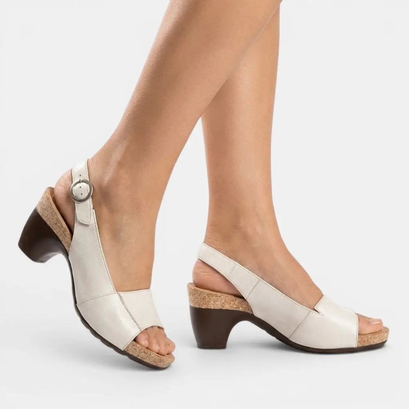 Women's Comfortable Cork Block Heel Slingback Sandals | Elegant Peep - Toe Design for Summer - Velshara store