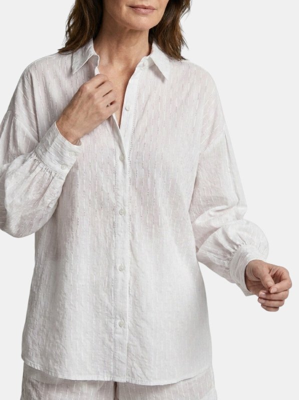 Women's Cotton Broderie Stripe Short Set | Relaxed Oversized Summer Outfit - Velshara store