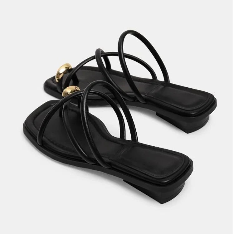 Women’s Cross Strap Sandals – Toe Loop Flat Summer Sandals - Velshara store