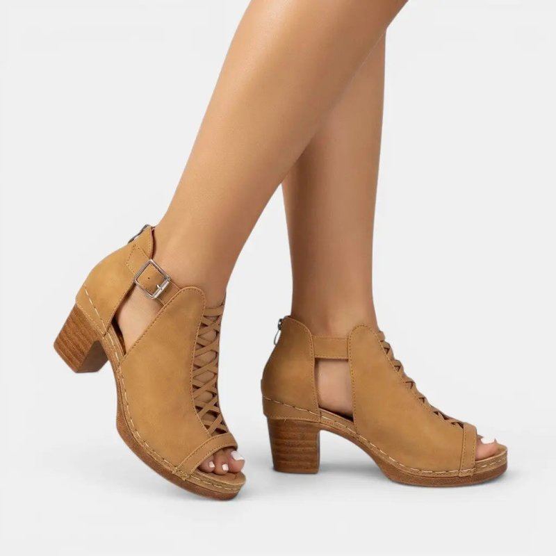 Women's Cushioned Criss - Cross Sandals | Stylish Comfortable Footwear for Summer - Velshara store