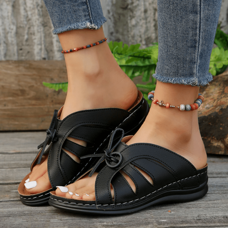 Women's Cushioned Sandals | Elegant Comfortable Summer Footwear | Breathable Minimalist Design - Velshara store
