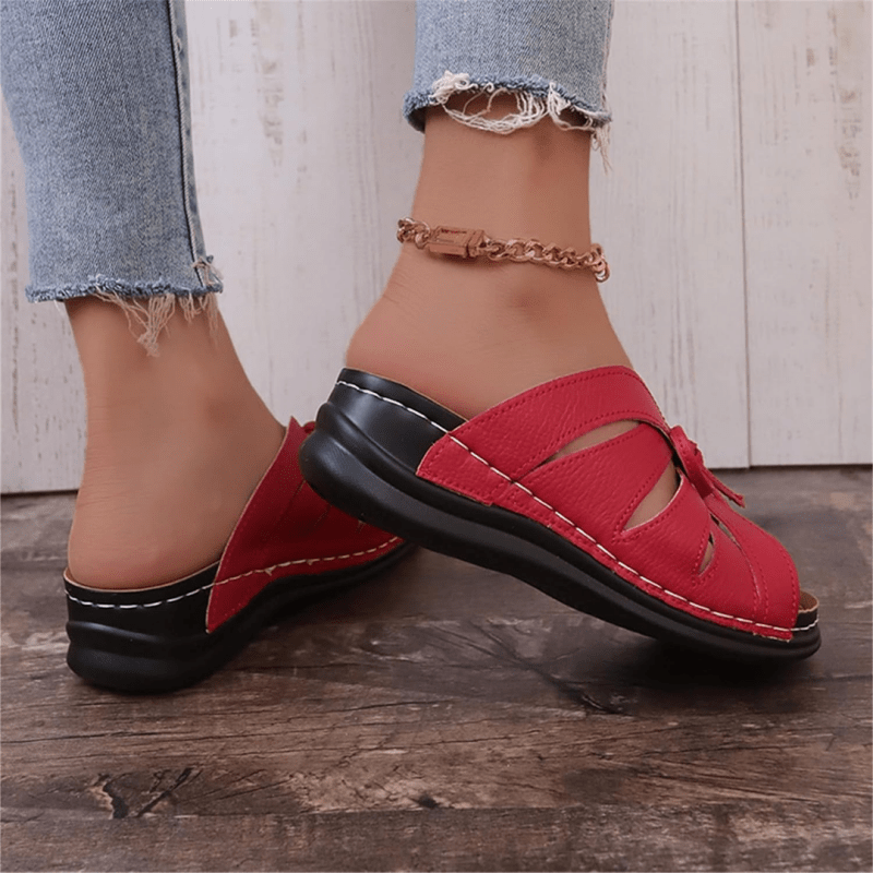 Women's Cushioned Sandals | Elegant Comfortable Summer Footwear | Breathable Minimalist Design - Velshara store