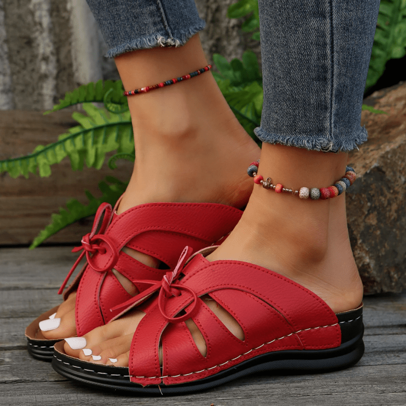 Women's Cushioned Sandals | Elegant Comfortable Summer Footwear | Breathable Minimalist Design - Velshara store