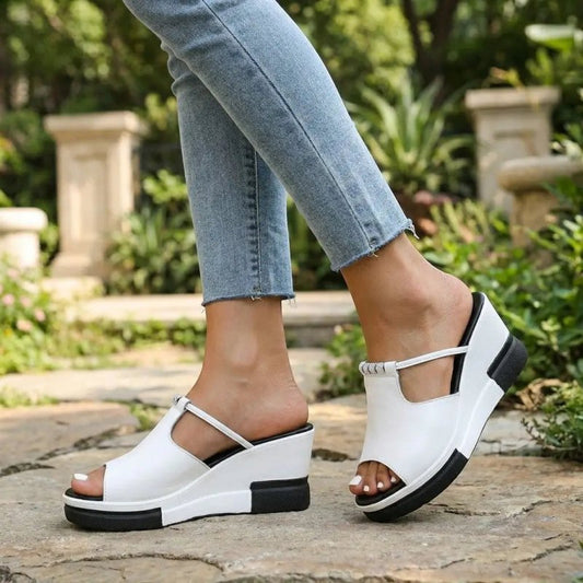 Women's Cushioned Wedge Sandals | Elegant Orthopedic Comfort | Supportive Daily Wear - Velshara store