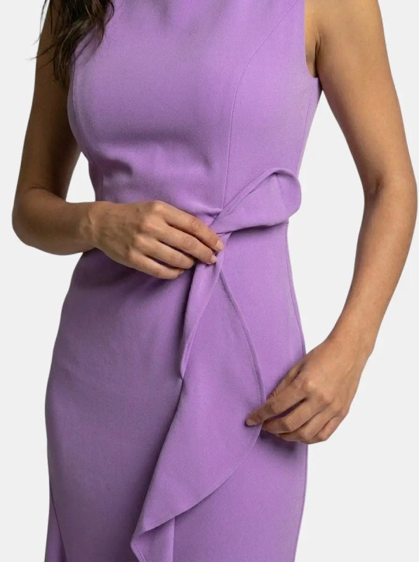 Women's Elegant Asymmetric Midi Dress | Sleek Sleeveless Cocktail Gown for Special Occasions - Velshara store