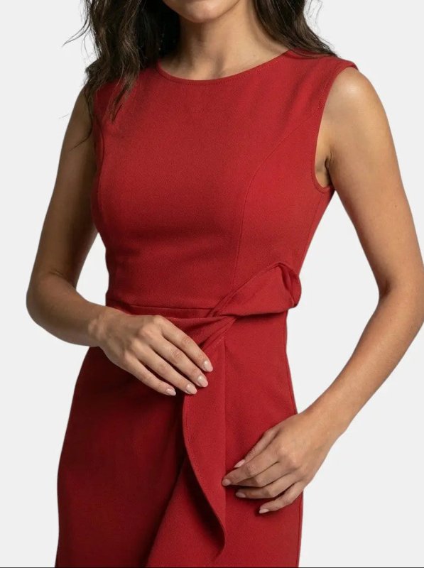 Women's Elegant Asymmetric Midi Dress | Sleek Sleeveless Cocktail Gown for Special Occasions - Velshara store