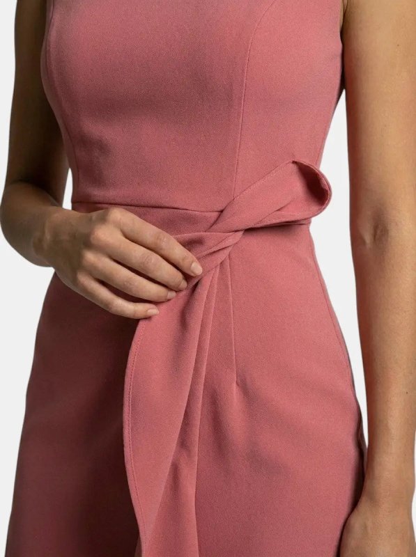 Women's Elegant Asymmetric Midi Dress | Sleek Sleeveless Cocktail Gown for Special Occasions - Velshara store