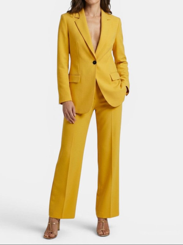 Women's Elegant Blazer and Wide Leg Trousers | Tailored All - Season Pant Suit for Women - Velshara store
