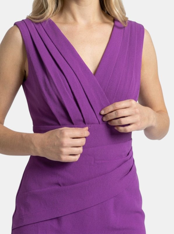 Women's Elegant Blend Midi Dress | Flattering V - Neck with Side Slit - Velshara store