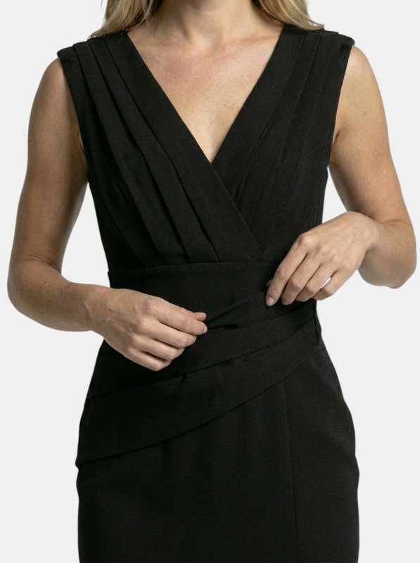 Women's Elegant Blend Midi Dress | Flattering V - Neck with Side Slit - Velshara store