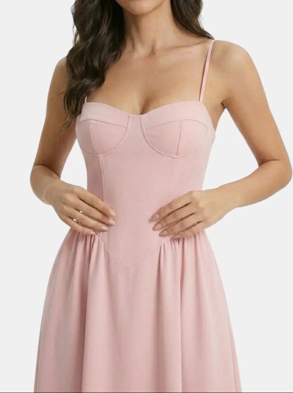 Women's Elegant Corset Midi Dress | Flared A - Line Formal Dress for Weddings - Velshara store