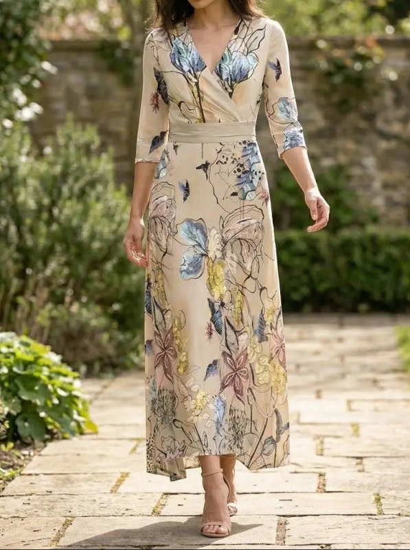 Women's Elegant Fabric Maxi Dress | Graceful Timeless Evening Wear - Velshara store