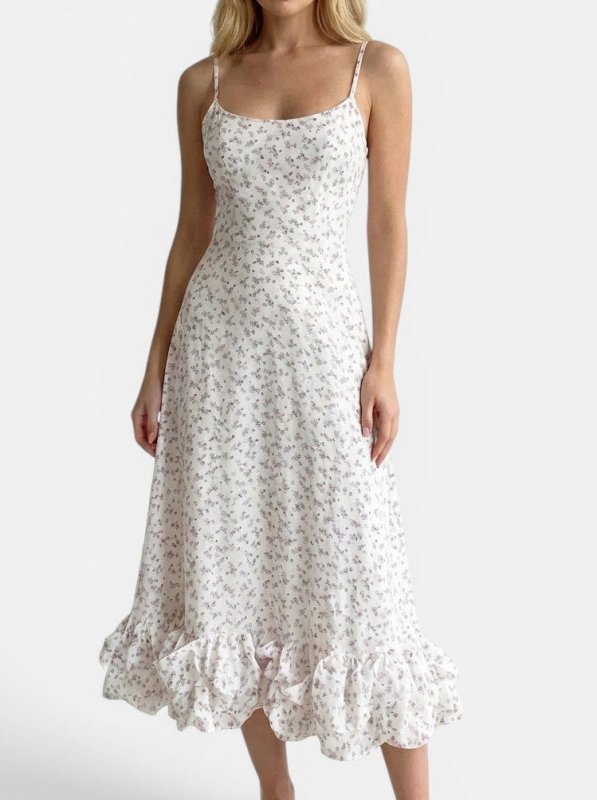 Women's Elegant Fabric Midi Evening Dress | Flattering Ruffle Design - Velshara store