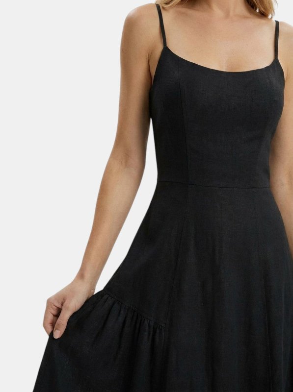 Women's Elegant Fabric Midi Evening Dress | Flattering Ruffle Design - Velshara store