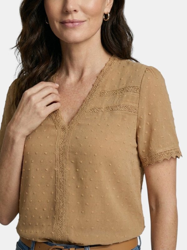 Women's Elegant Lace Blouse | Timeless Long Sleeve V - Neck Top for All Seasons - Velshara store