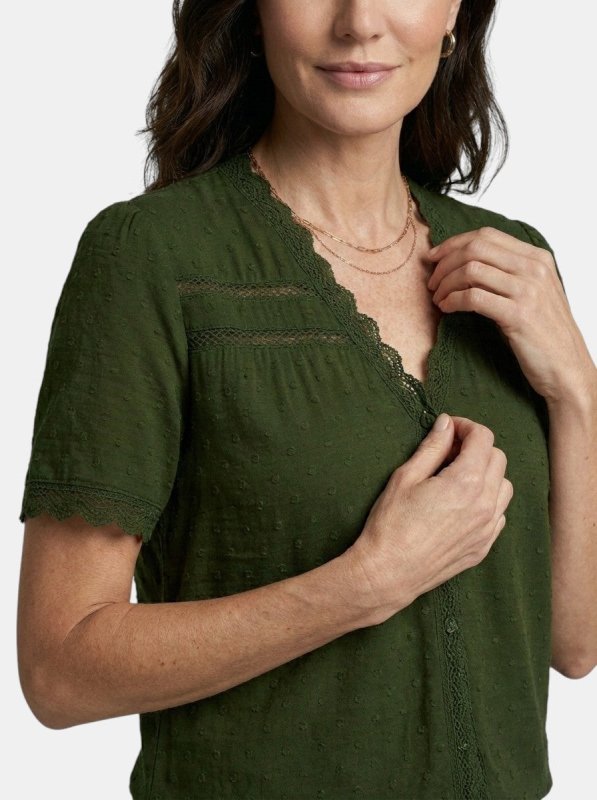 Women's Elegant Lace Blouse | Timeless Long Sleeve V - Neck Top for All Seasons - Velshara store
