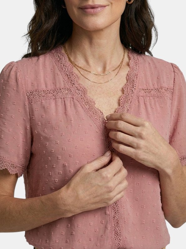 Women's Elegant Lace Blouse | Timeless Long Sleeve V - Neck Top for All Seasons - Velshara store