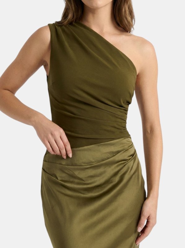 Women's Elegant Pleated Maxi Dress | Stylish One - Shoulder Formal Gown - Velshara store