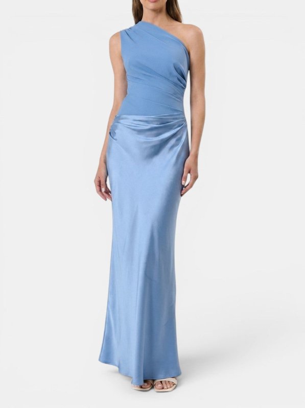 Women's Elegant Pleated Maxi Dress | Stylish One - Shoulder Formal Gown - Velshara store