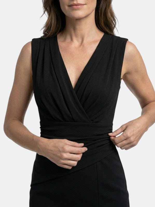 Women's Elegant Pleated Midi Dress | Sculpted Formal Evening Gown - Velshara store