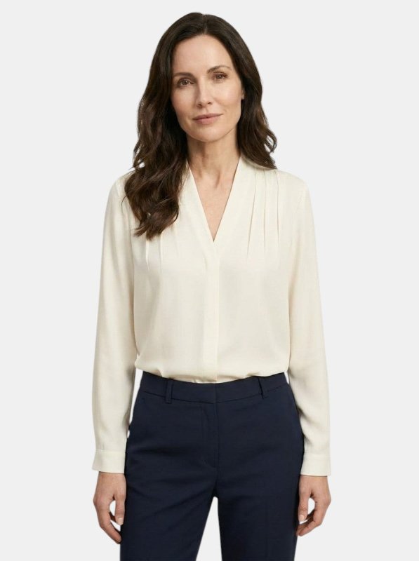 Women's Elegant Satin Puff Sleeve Blouse | Tailored Waist Summer Top - Velshara store