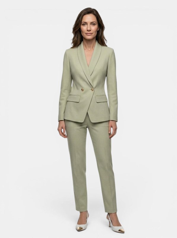 Women's Elegant Suit Set | Tailored Blazer with Straight - Leg Trousers - Velshara store