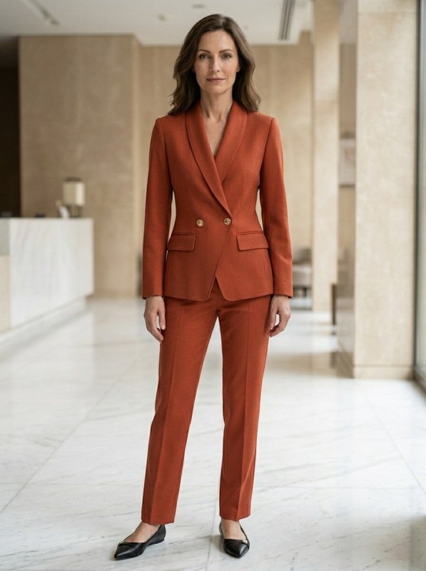 Women's Elegant Suit Set | Tailored Blazer with Straight - Leg Trousers - Velshara store