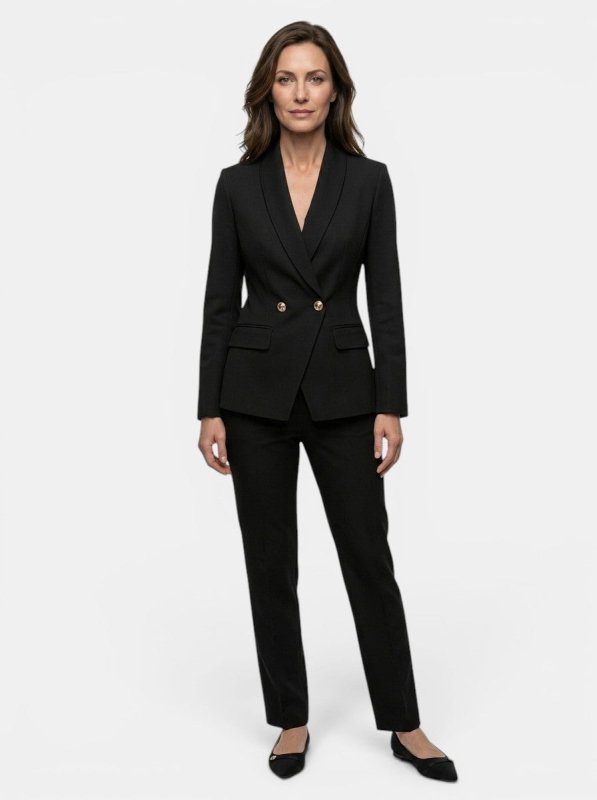 Women's Elegant Suit Set | Tailored Blazer with Straight - Leg Trousers - Velshara store