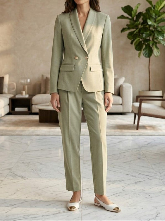 Women's Elegant Tailored Blazer Set | Structured Trousers for Autumn/Winter - Velshara store