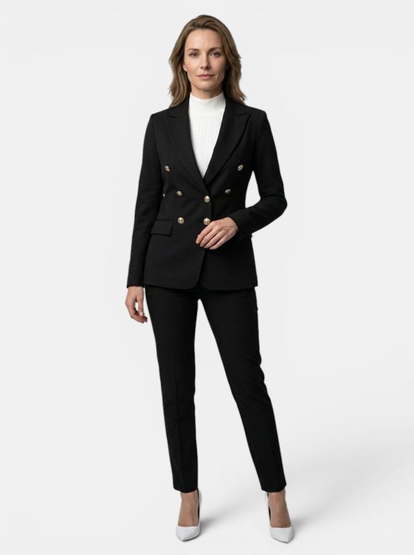 Women's Elegant Tailored Blazer Suit Set | Slim Fit Trousers for All Seasons - Velshara store
