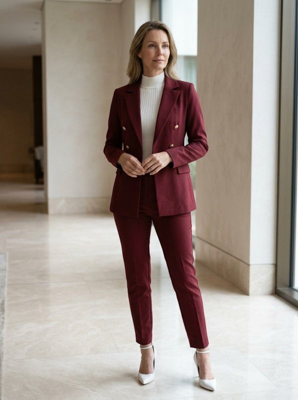 Women's Elegant Tailored Blazer Suit Set | Slim Fit Trousers for All Seasons - Velshara store