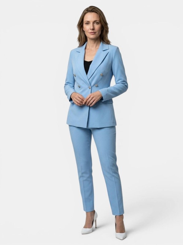 Women's Elegant Tailored Blazer Suit Set | Slim Fit Trousers for All Seasons - Velshara store