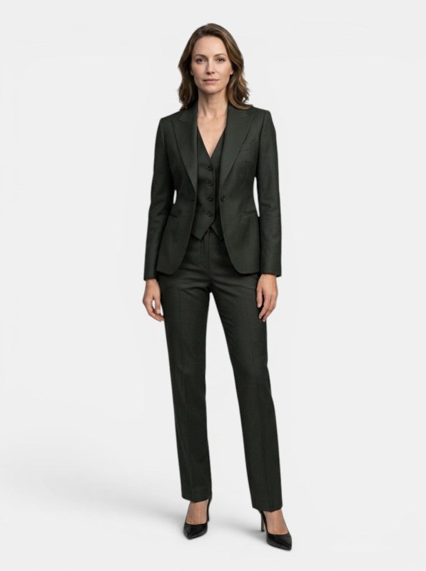Women's Elegant Three - Piece Suit | Tailored Blazer, Vest & Slim - Fit Trousers | All - Season Stylish Outfit - Velshara store