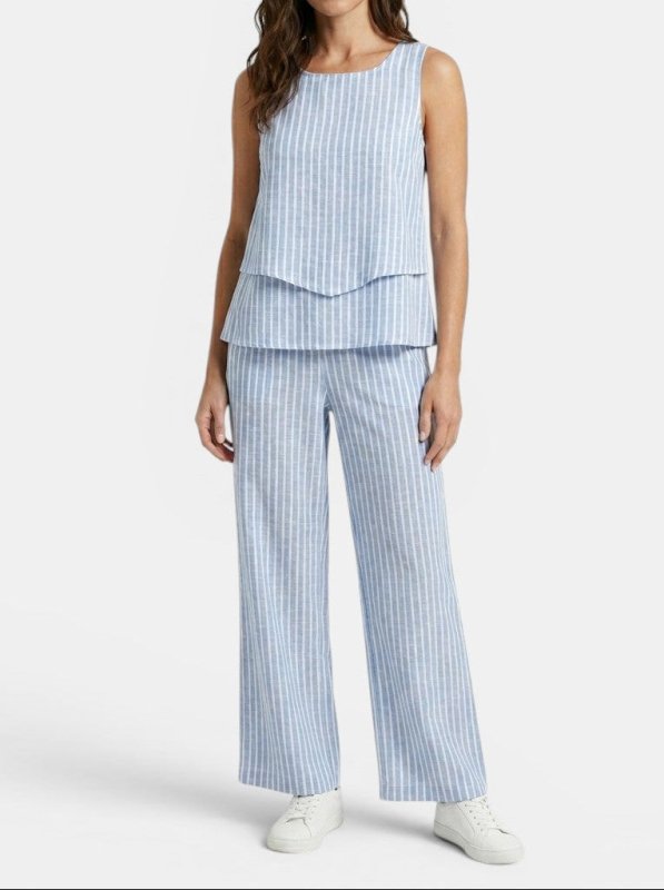 Women's Elegant Two Piece Set | Stylish Sleeveless Top and Straight - Leg Trousers for Spring Summer - Velshara store