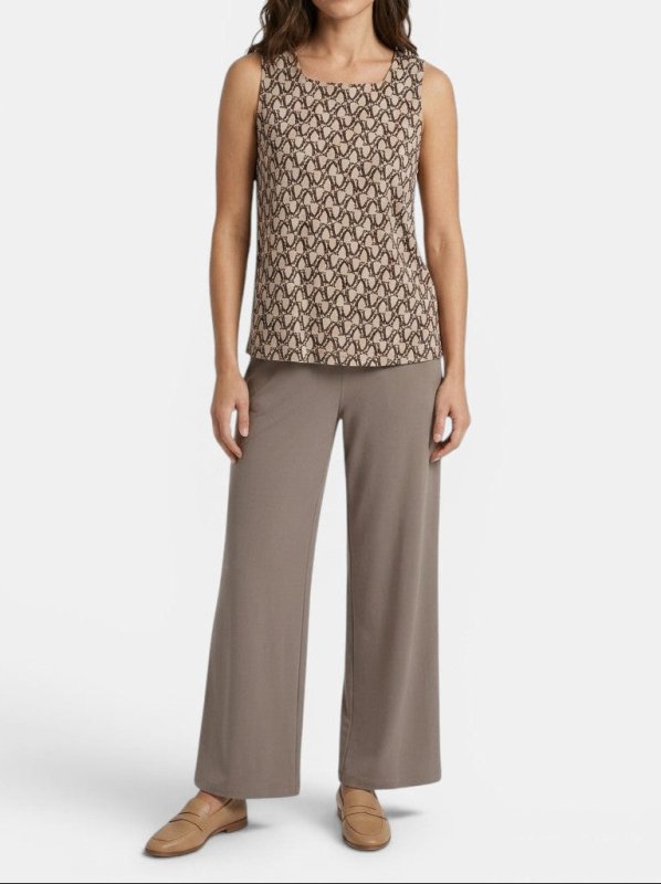 Women's Elegant Two Piece Set | Stylish Sleeveless Top and Straight - Leg Trousers for Spring Summer - Velshara store