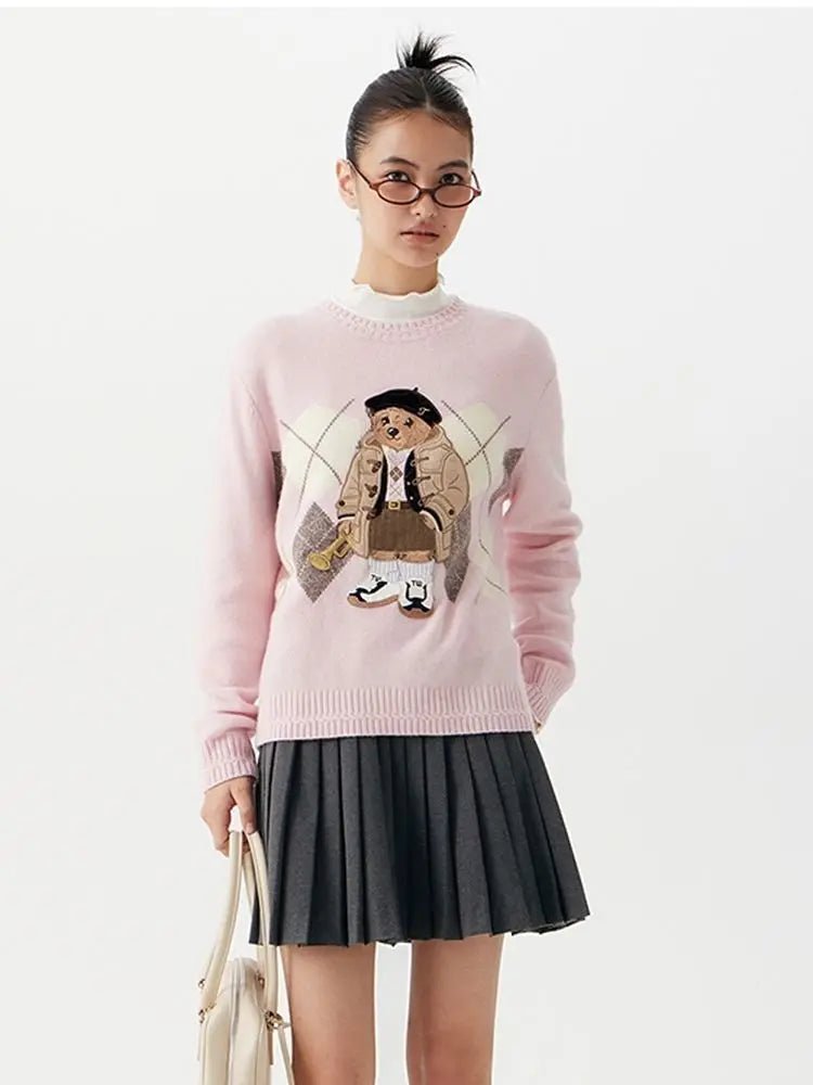 Women’s Embroidered Knit Sweater – Long Sleeve Pullover - Velshara store