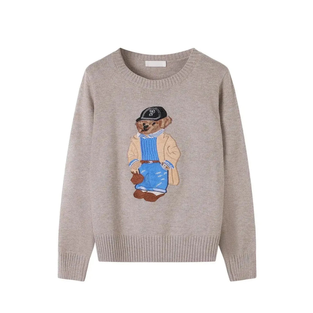 Women’s Embroidered Knit Sweater – Long Sleeve Pullover - Velshara store