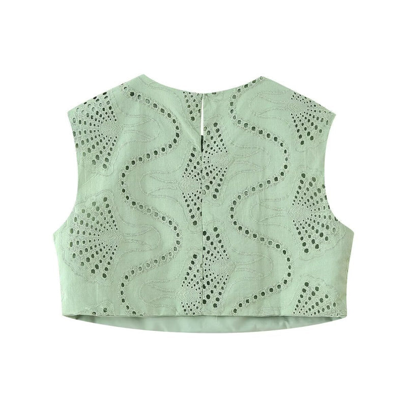 Women’s Embroidered Two Piece Set – Round Neck Jacket & High Waist Slit Skirt - Velshara store