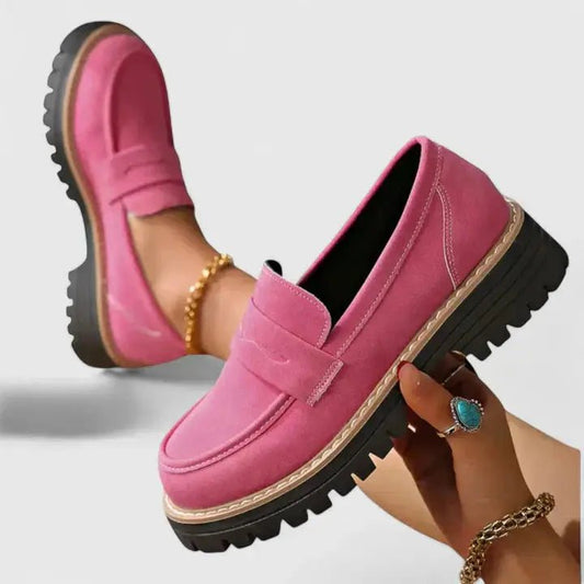 Women's Ergonomic Leather Loafers | Comfortable Classic Slip - On Shoes - Velshara store