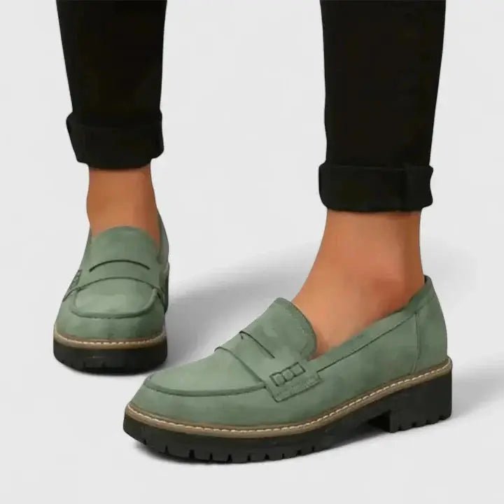Women's Ergonomic Leather Loafers | Comfortable Classic Slip - On Shoes - Velshara store