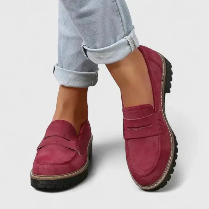 Women's Ergonomic Leather Loafers | Comfortable Classic Slip - On Shoes - Velshara store